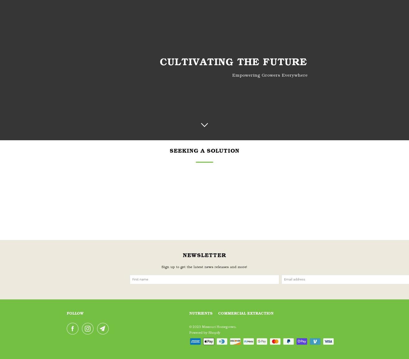 mohomegrown.com shopify website screenshot