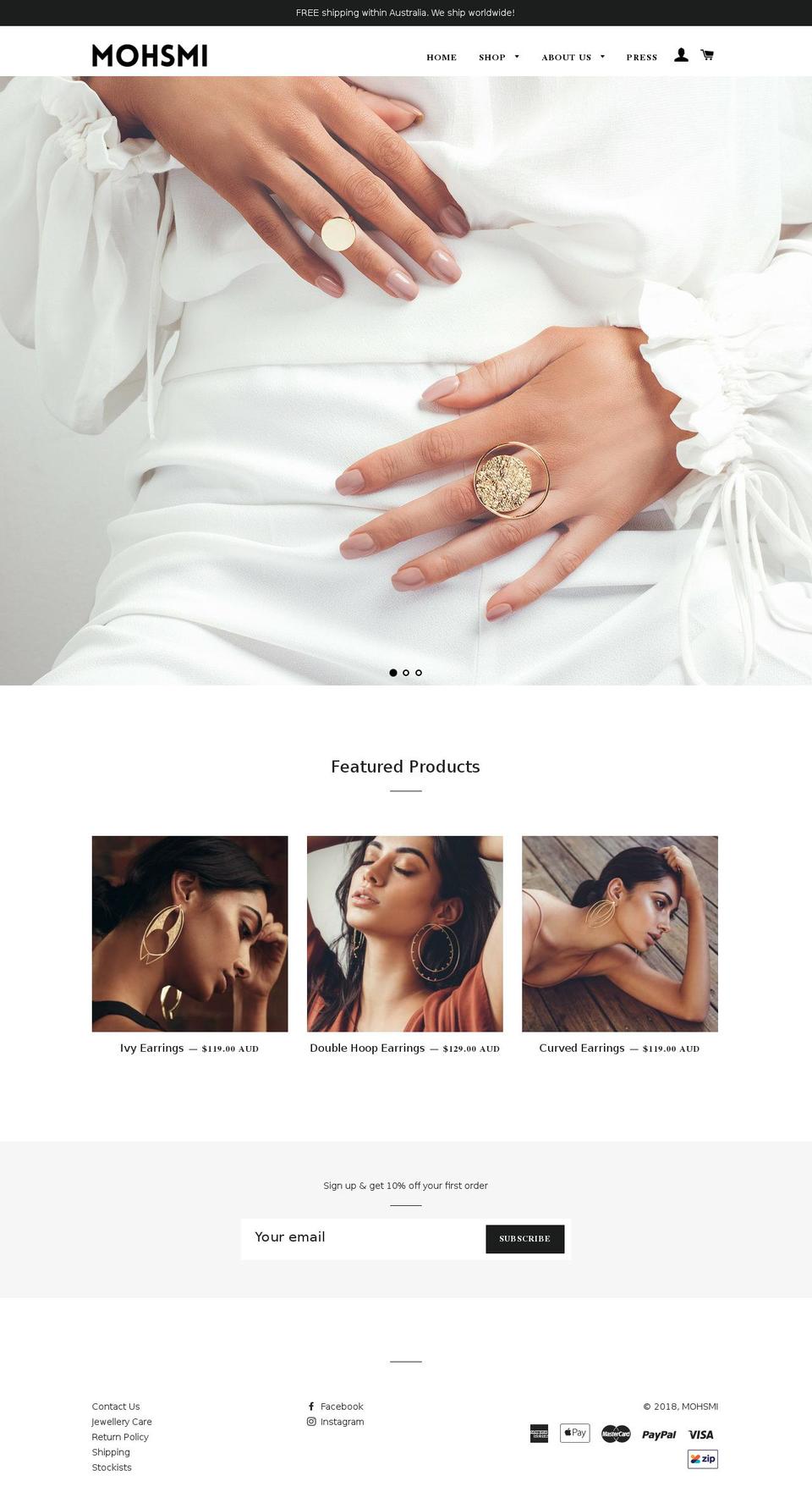 mohsmi.com — Shopify storefront screenshot