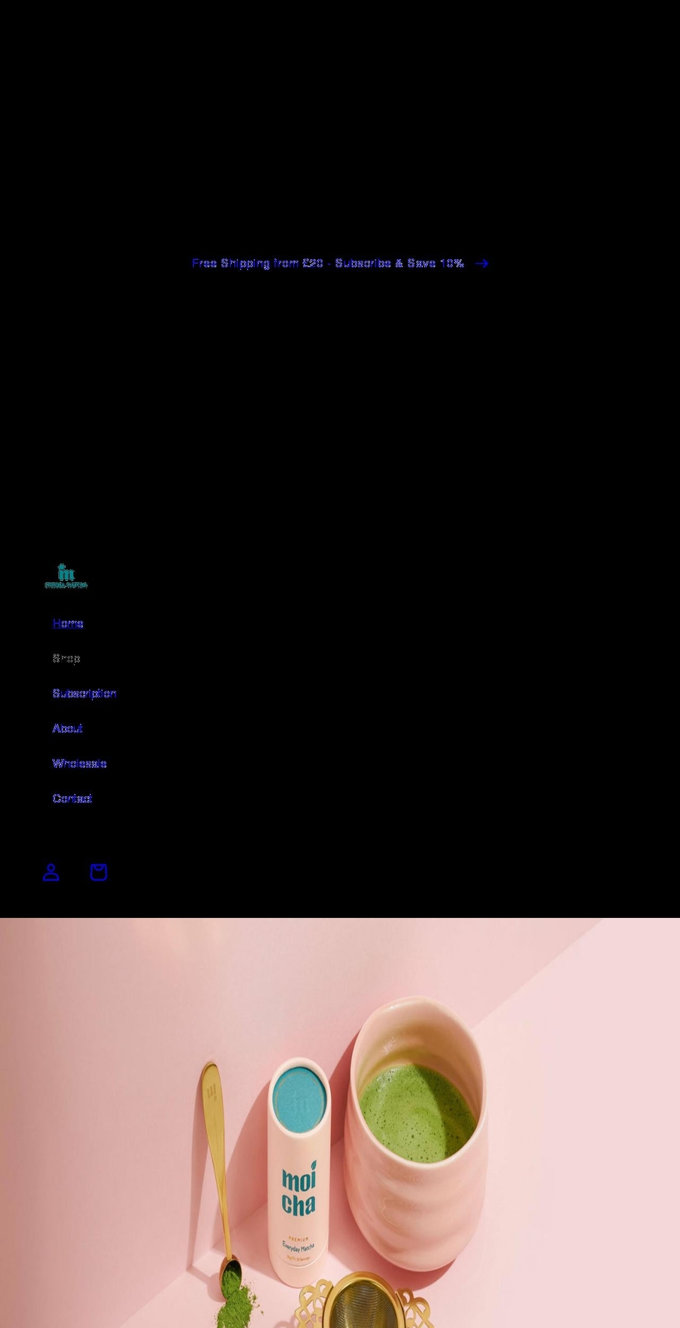 moicha.com shopify website screenshot