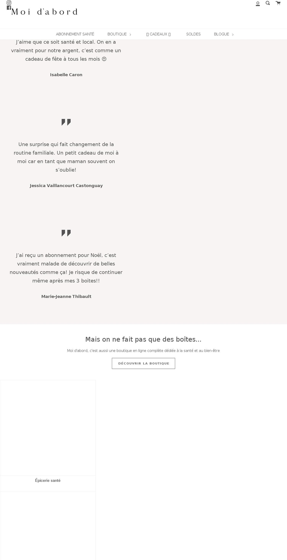 moidabord.ca shopify website screenshot