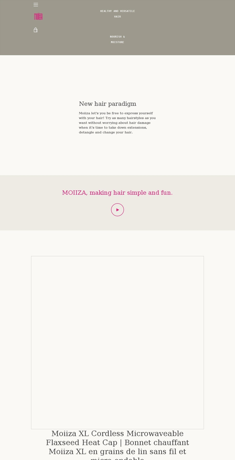 moiiza.com shopify website screenshot