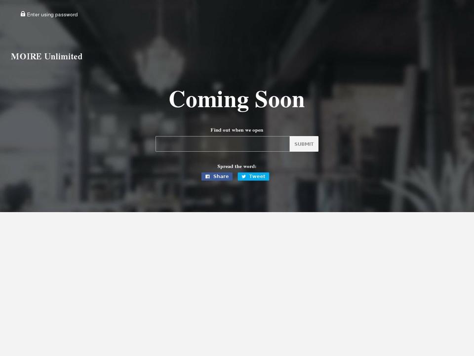 moireunlimited.com — Shopify storefront screenshot