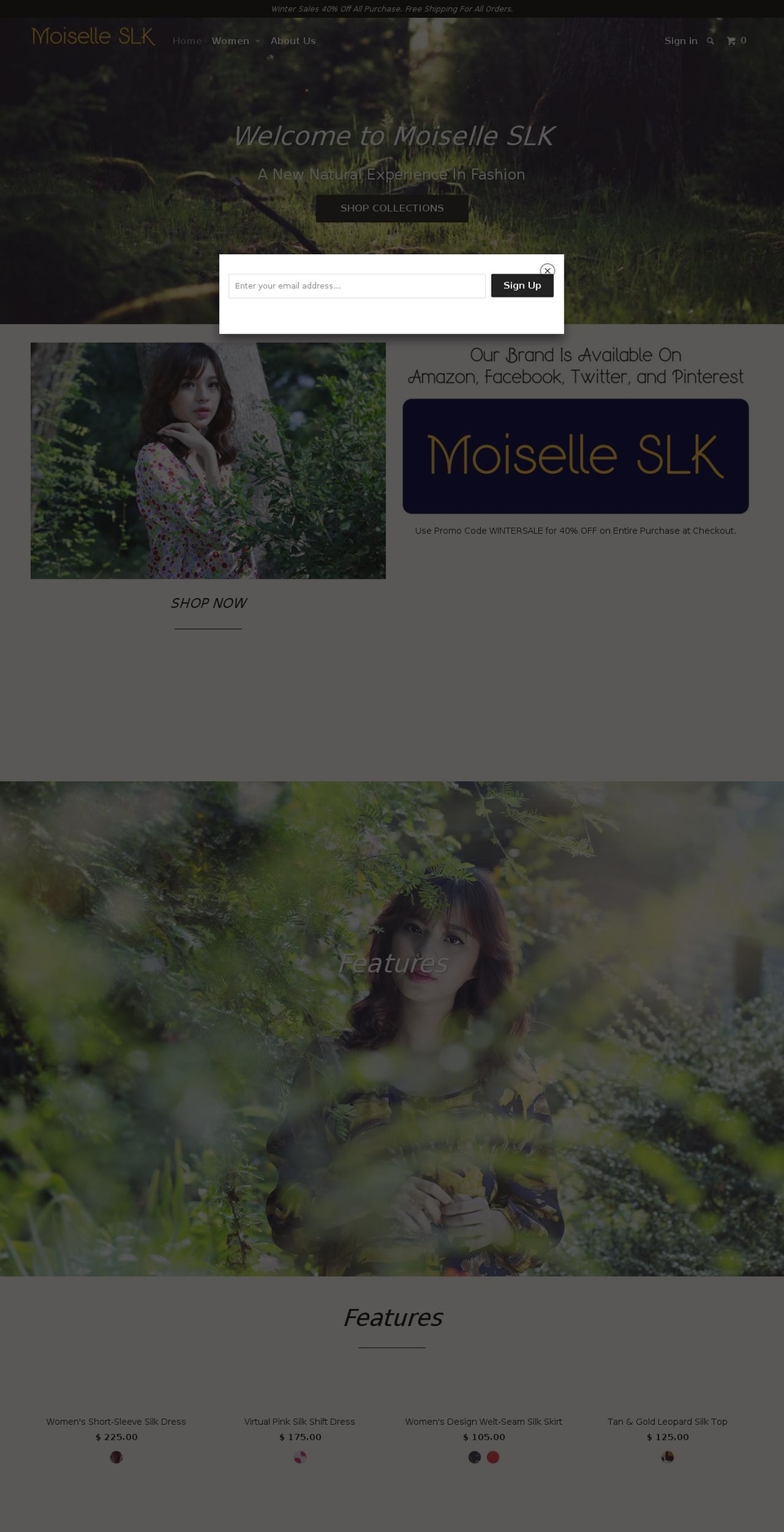 moiselleslk.net shopify website screenshot