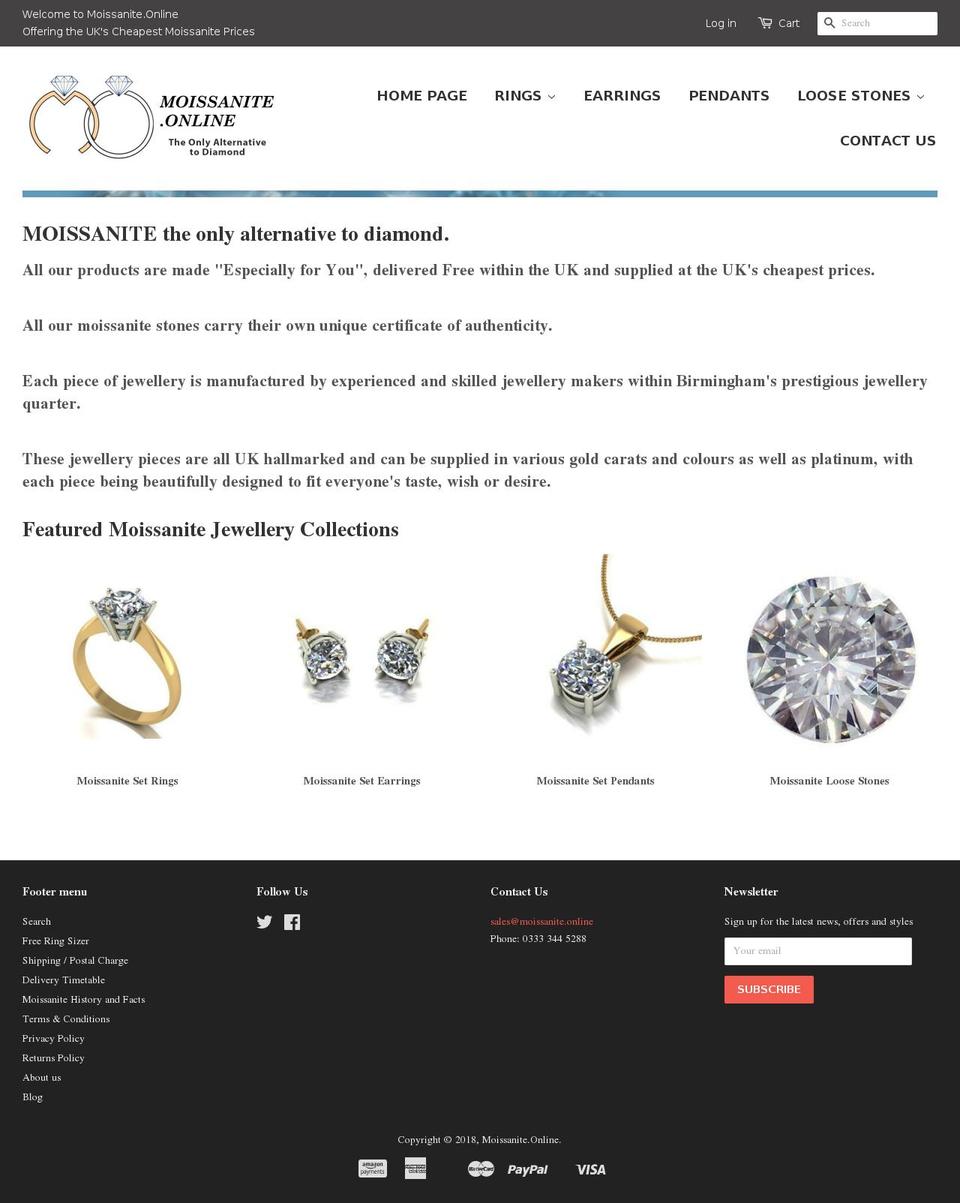 moissanite.online shopify website screenshot