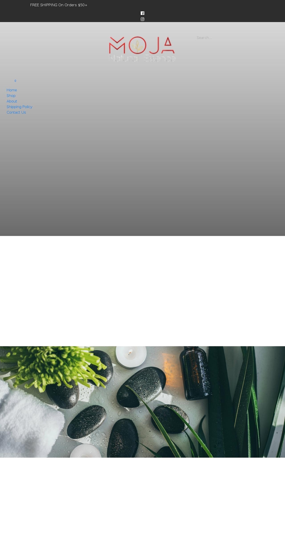 mojanatural.com shopify website screenshot