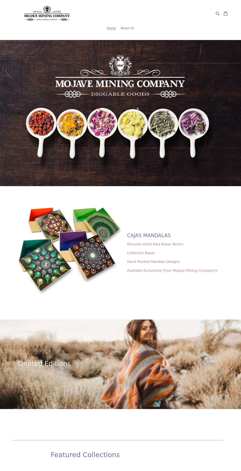 mojavemining.com shopify website screenshot