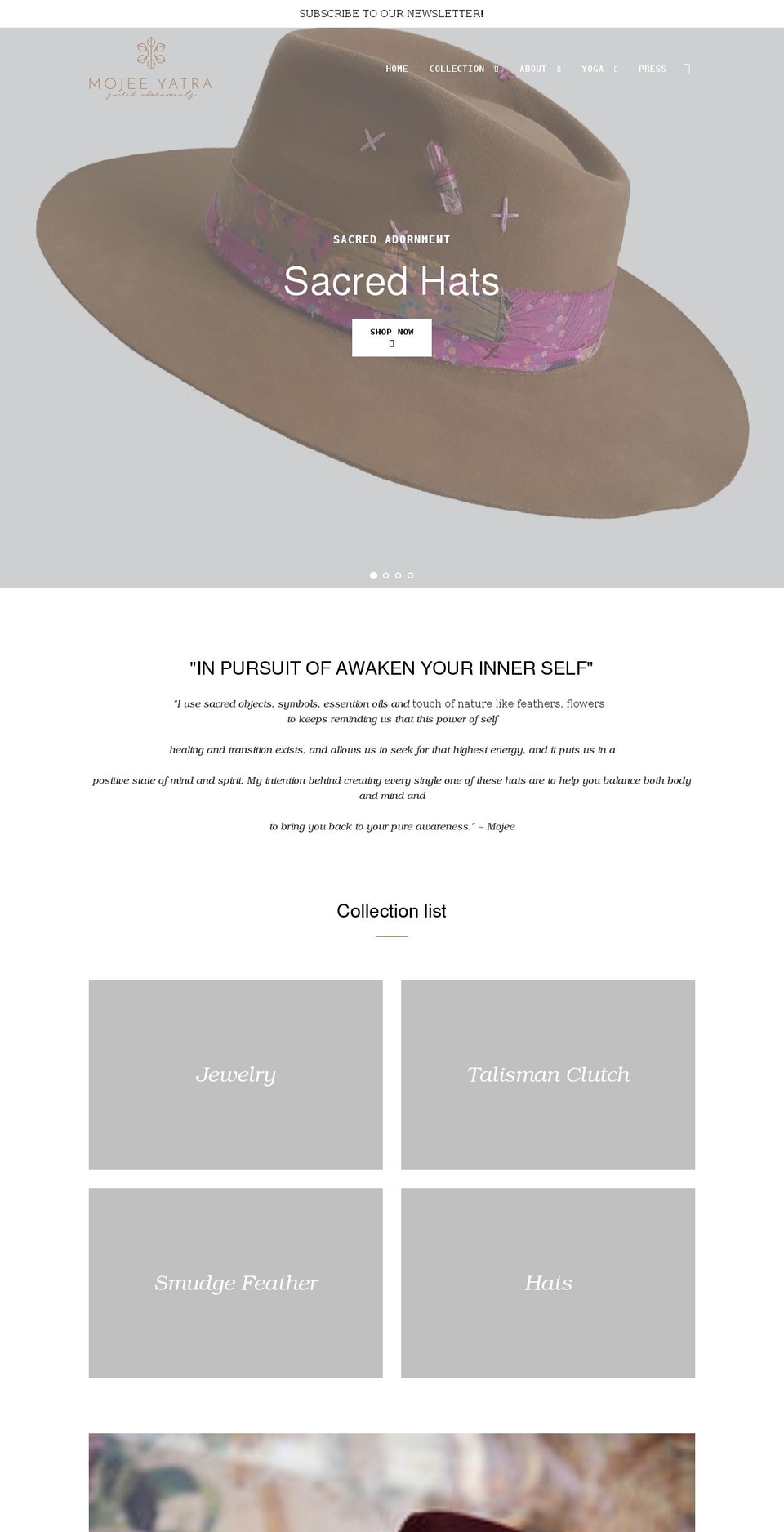 mojeeyatra.com shopify website screenshot