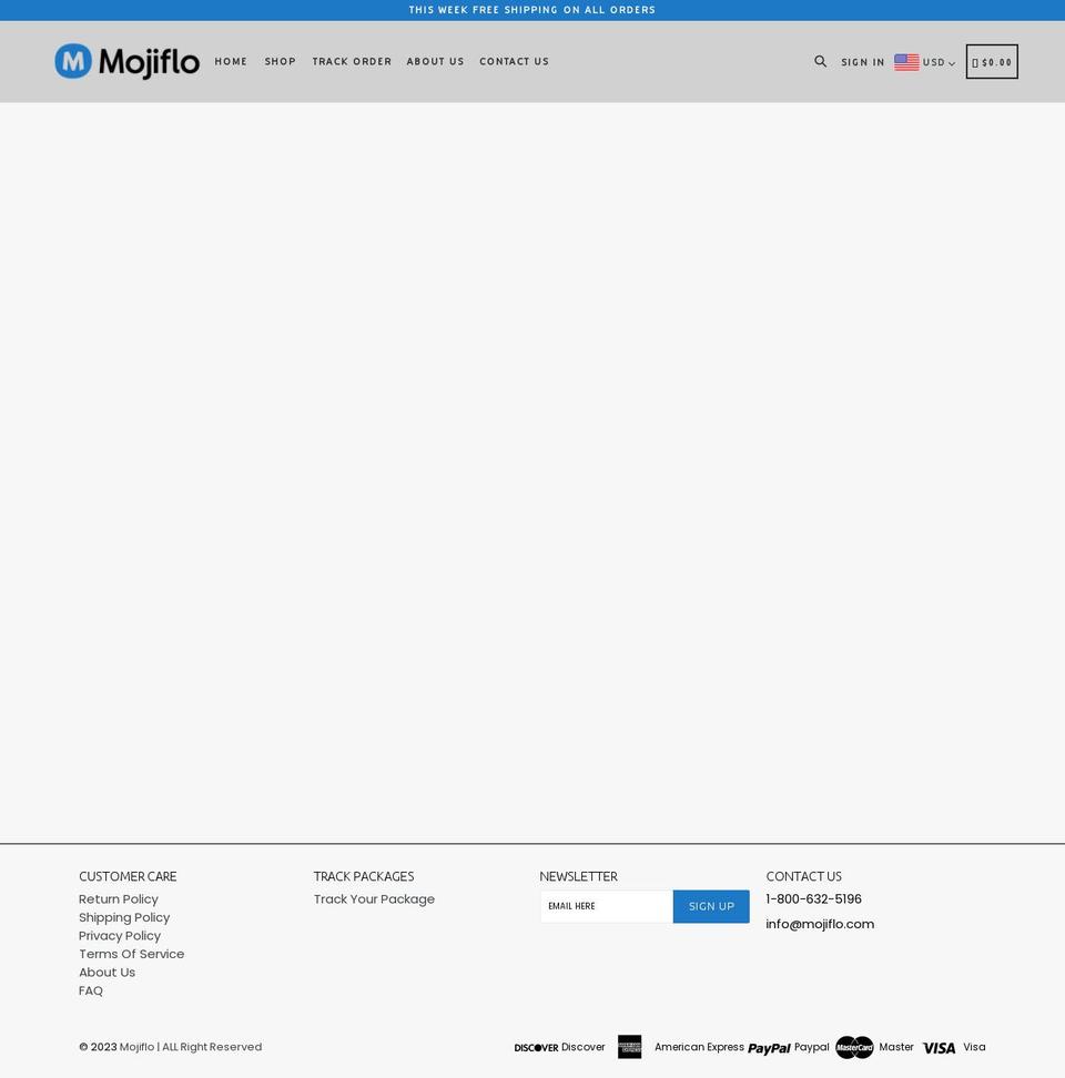 mojiflo.com — Shopify storefront screenshot