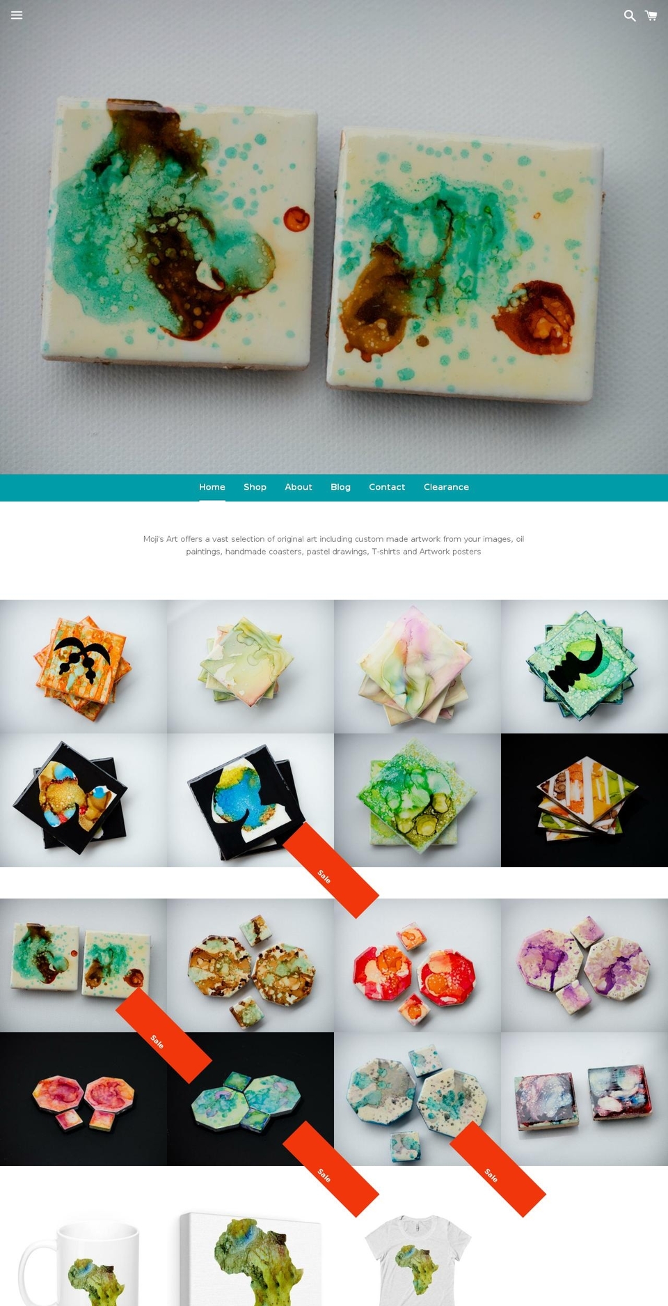 mojisart.com shopify website screenshot