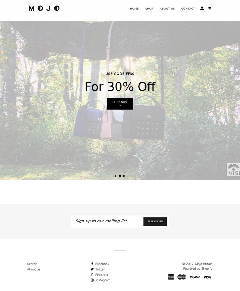mojo-britain.com shopify website screenshot