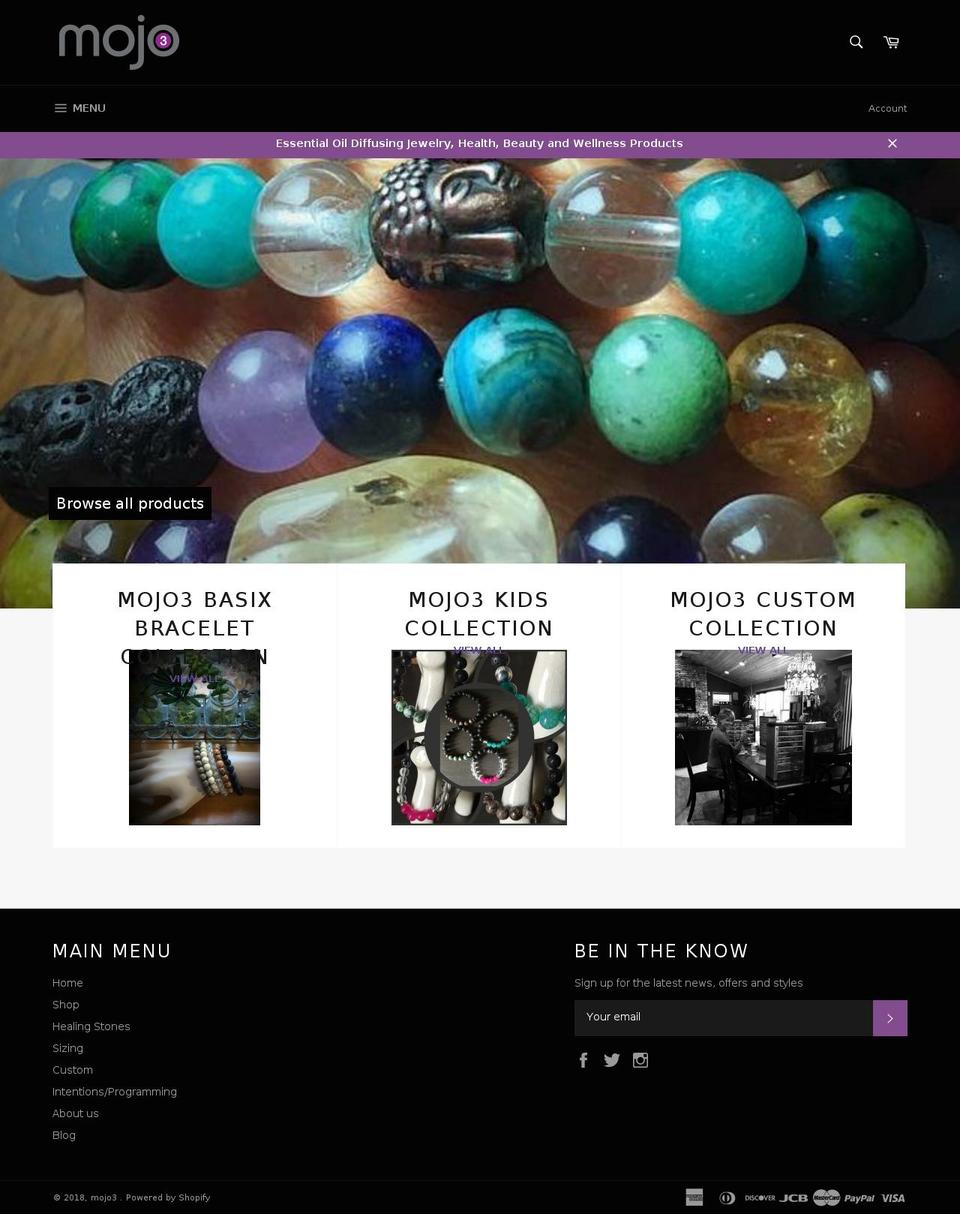 mojo3byhss.com — Shopify storefront screenshot