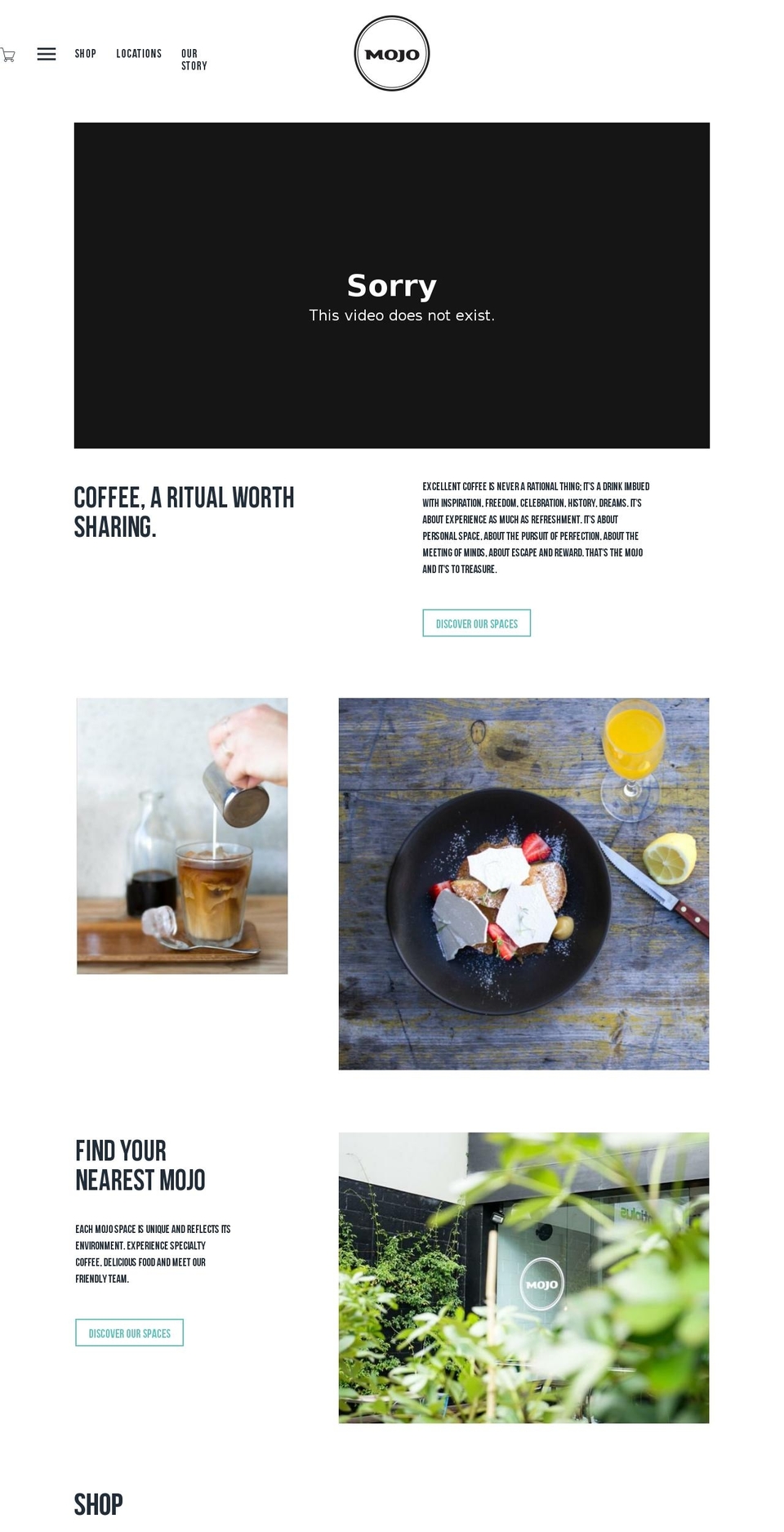 mojocoffee.co.nz shopify website screenshot