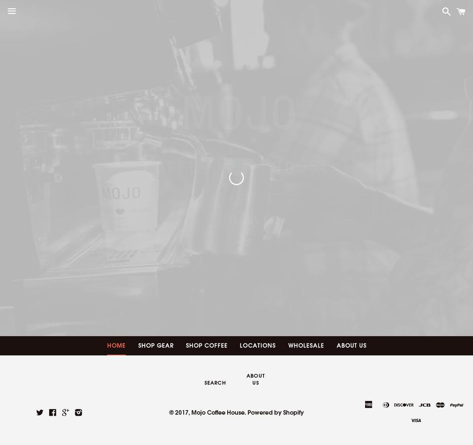 mojocoffeehouse.com shopify website screenshot