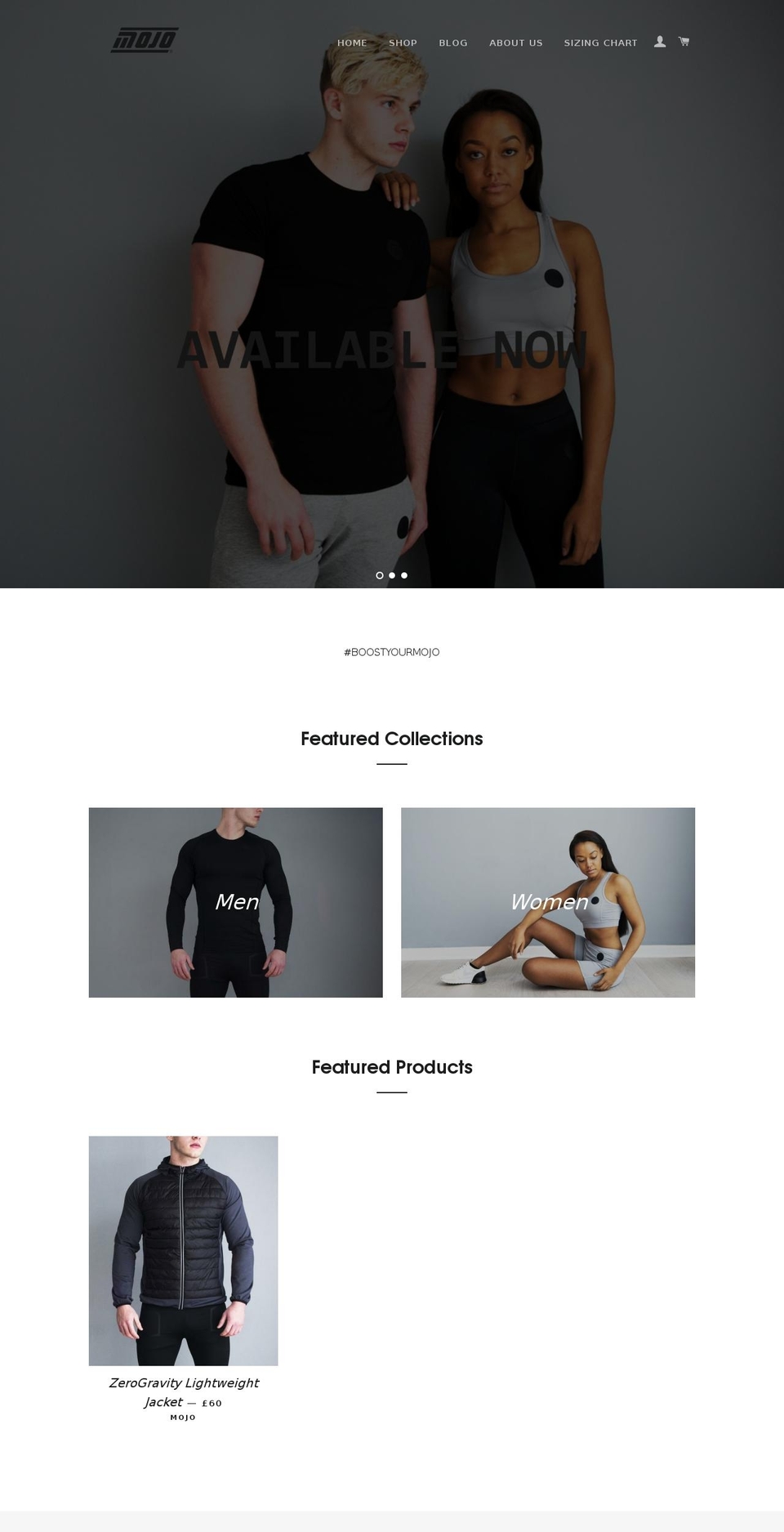 mojocollection.com shopify website screenshot