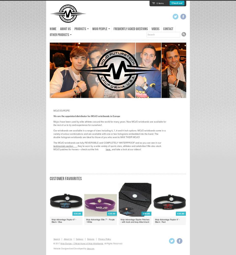 mojoeurope.com shopify website screenshot