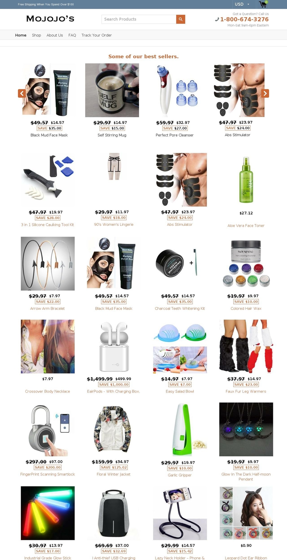 mojojos.com — Shopify storefront screenshot