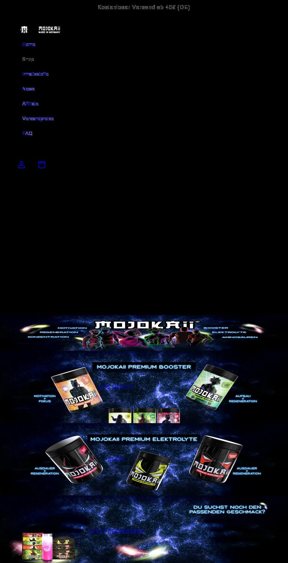 mojokaii.com shopify website screenshot