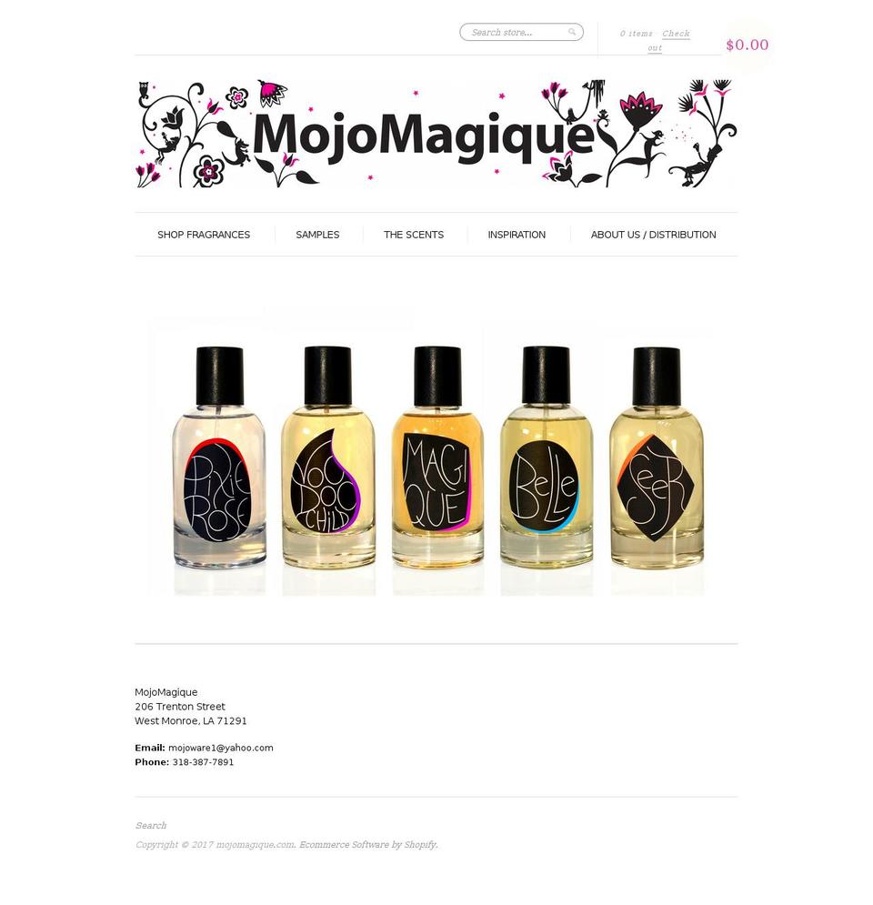 mojomagique.com shopify website screenshot