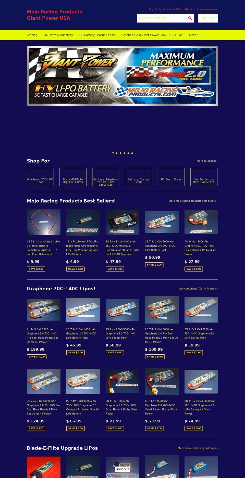 mojoracingproducts.com shopify website screenshot