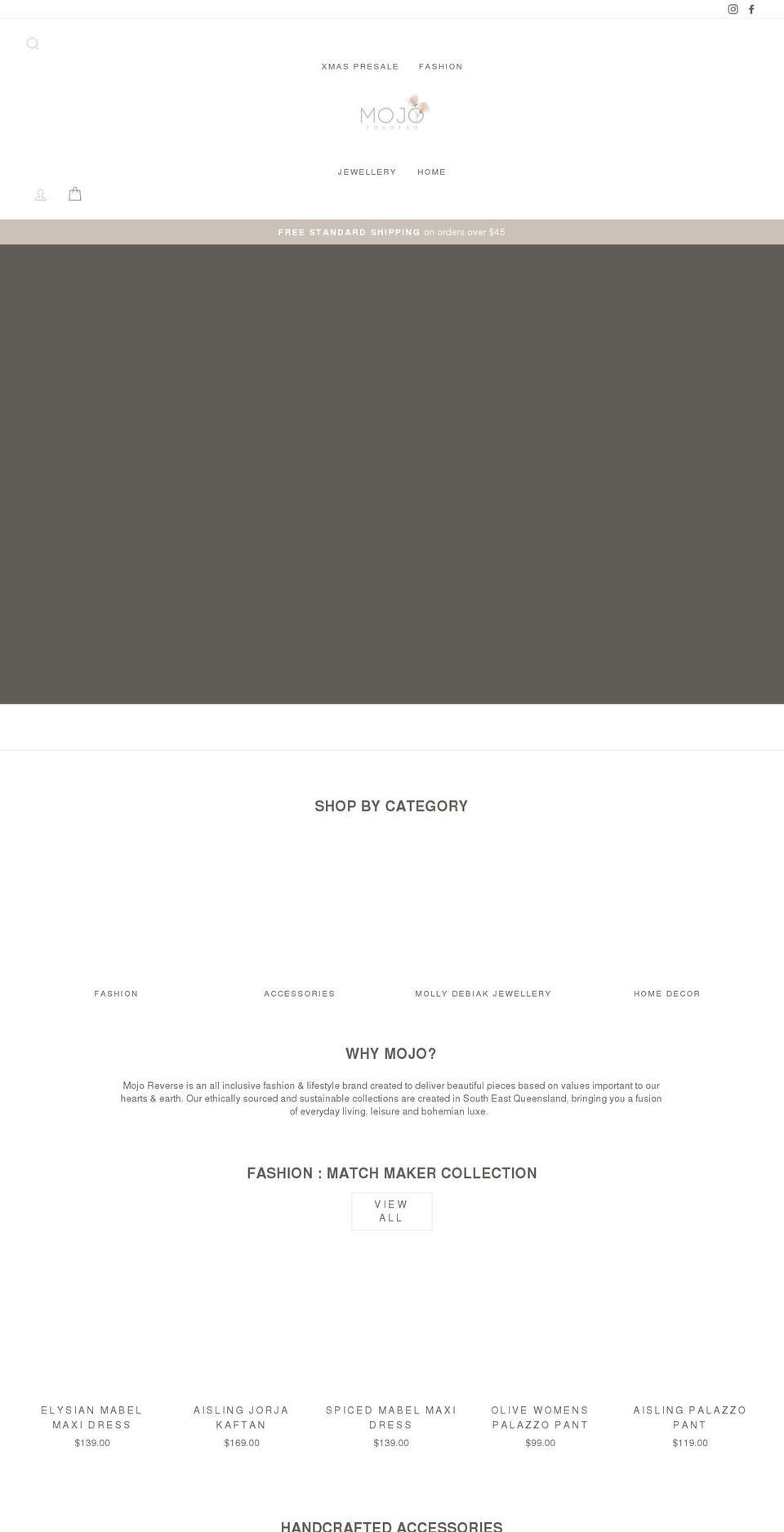 mojoreverse.com shopify website screenshot