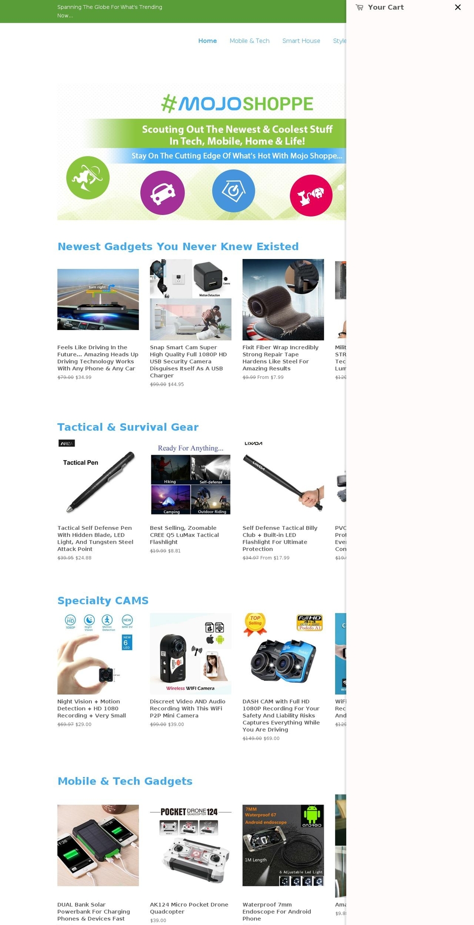 mojoshoppe.com — Shopify storefront screenshot