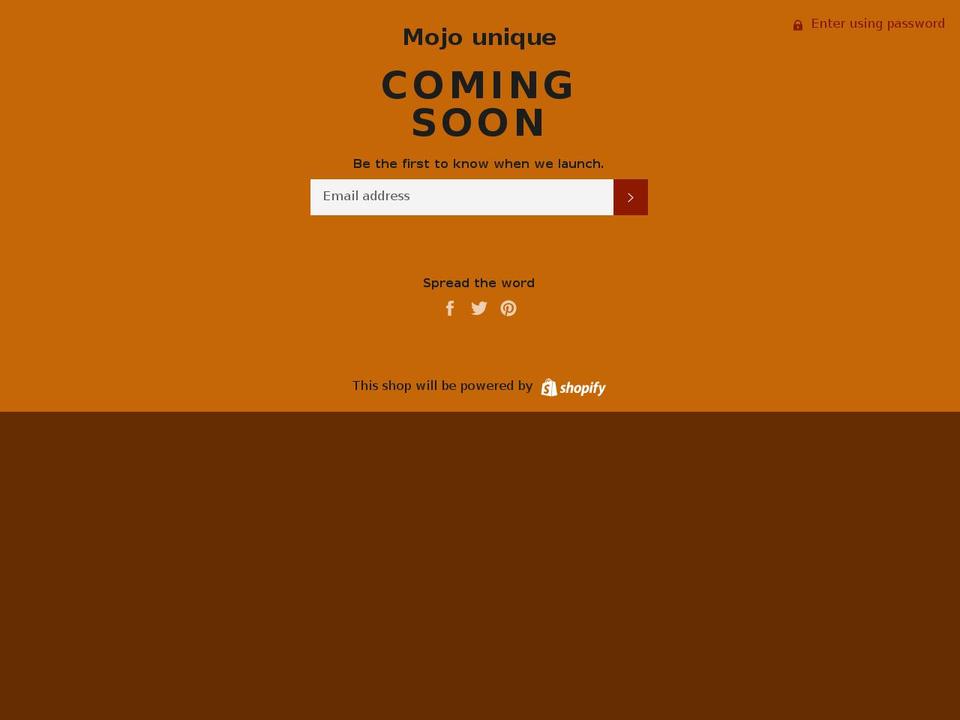 mojounique.com — Shopify storefront screenshot