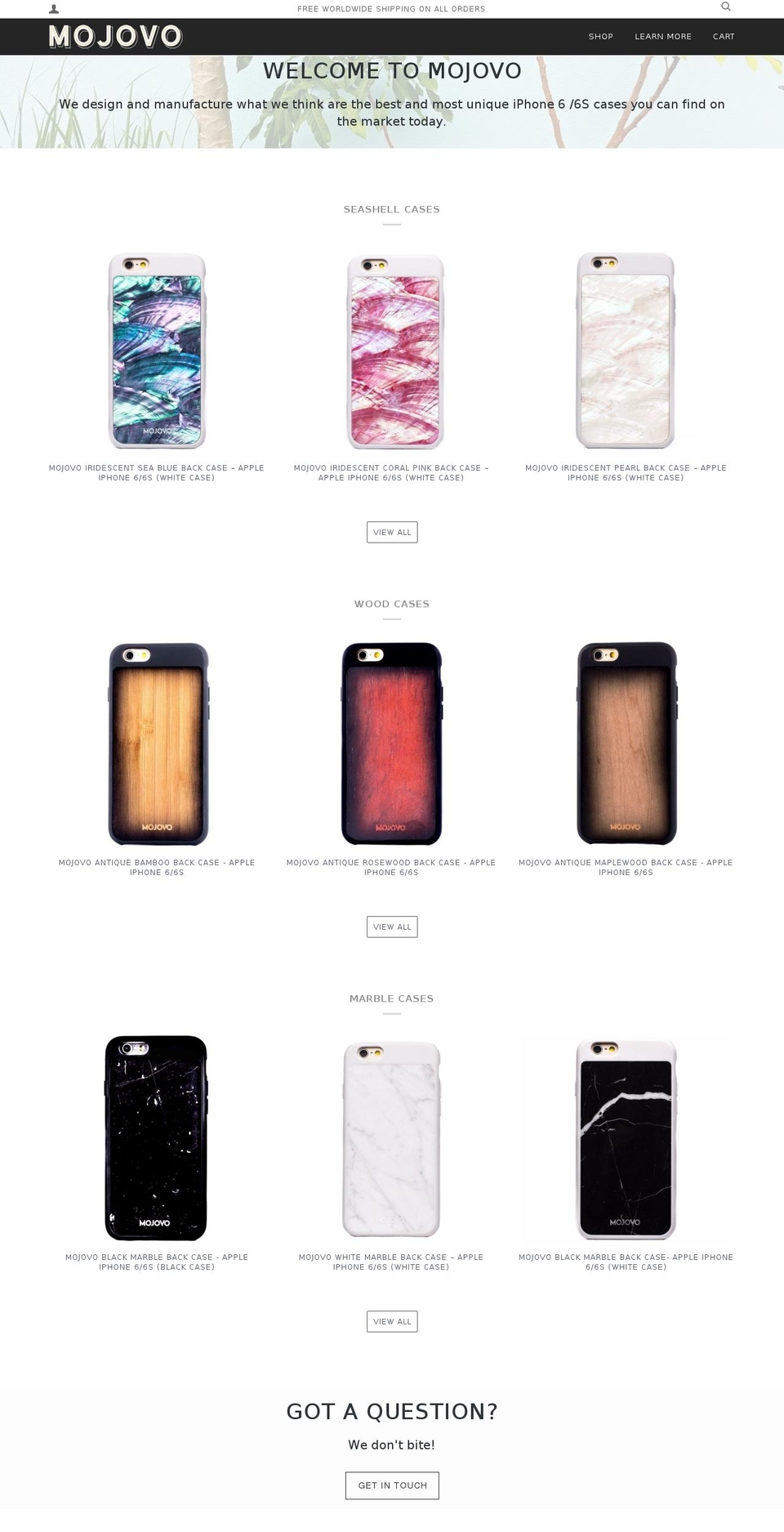 mojovo.com — Shopify storefront screenshot