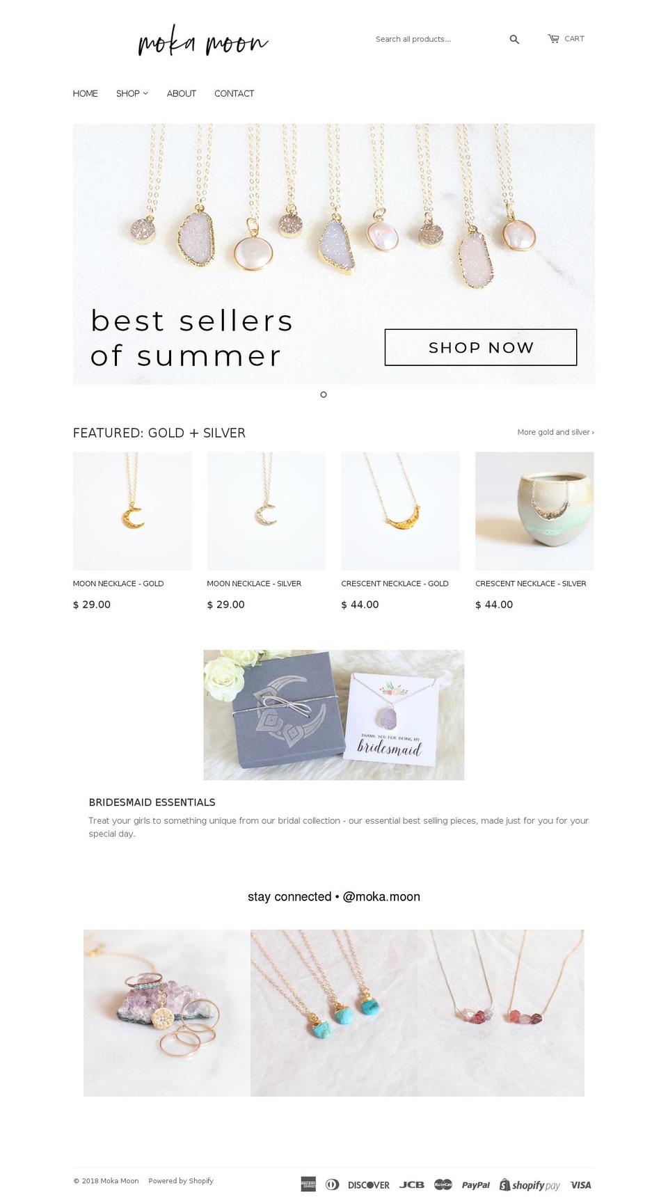 moka-moon.com — Shopify storefront screenshot