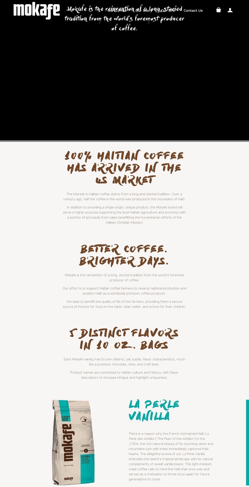 mokafecoffee.com — Shopify storefront screenshot