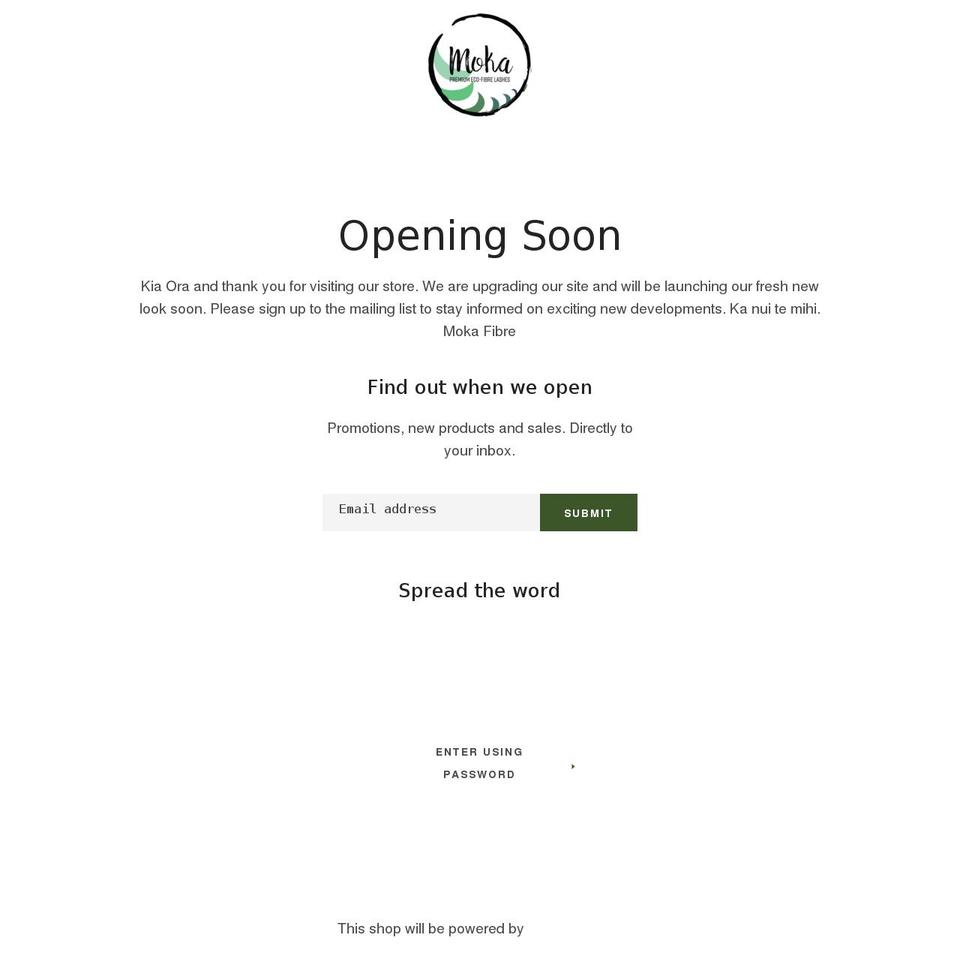 mokafibre.com — Shopify storefront screenshot