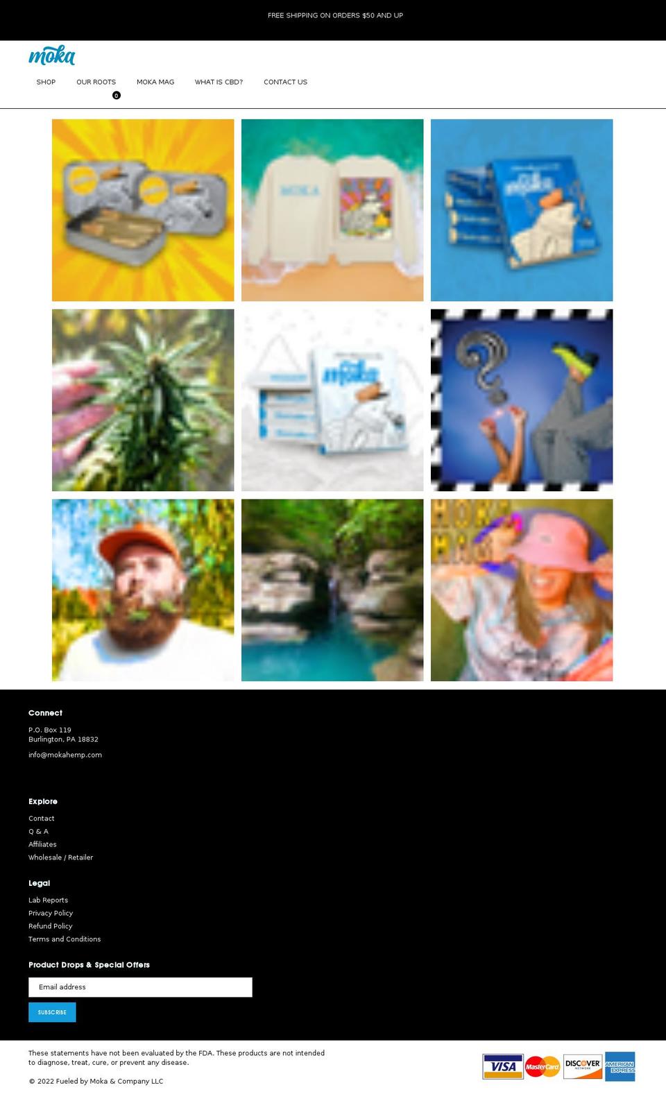 mokahemp.com shopify website screenshot