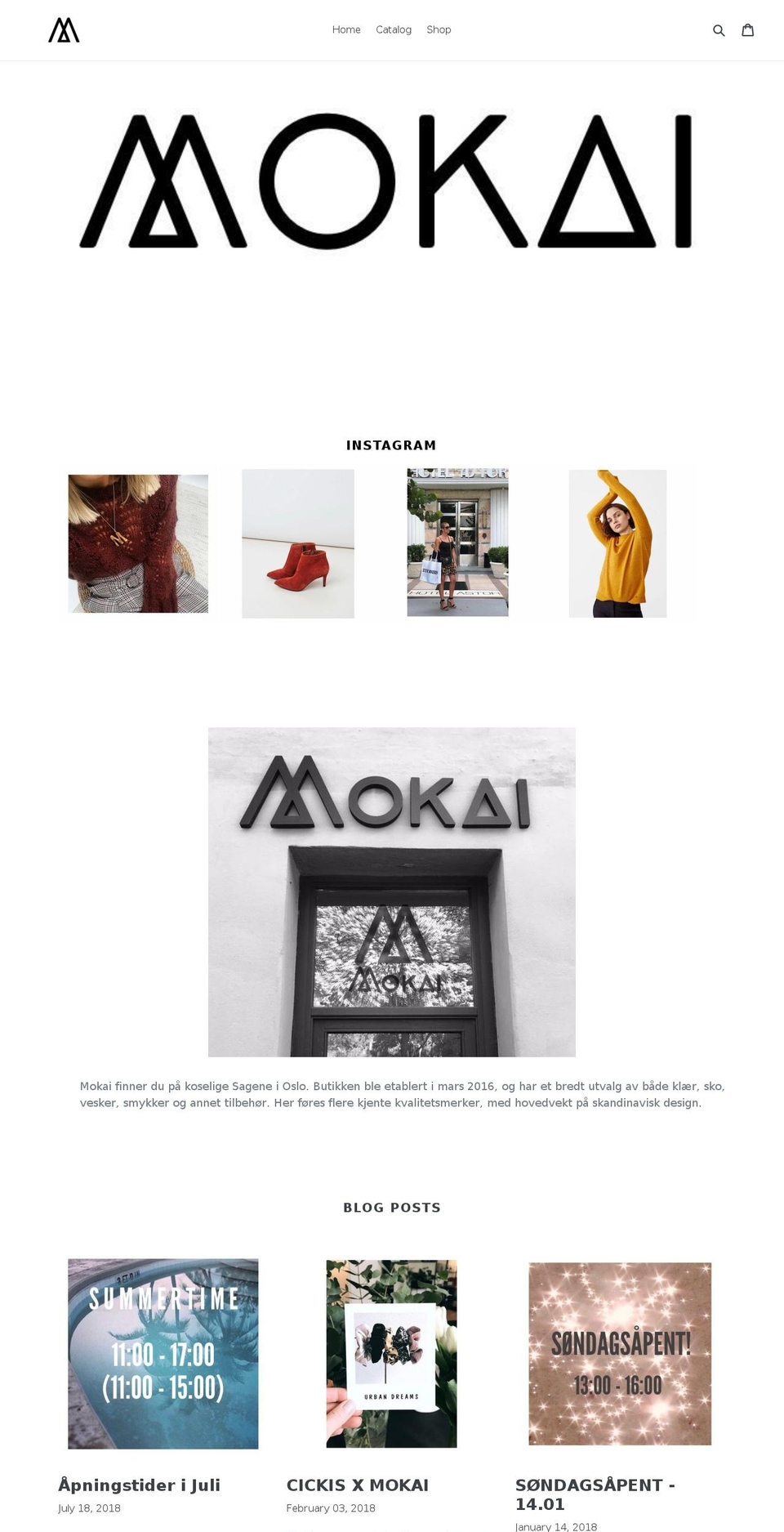 mokaioslo.com — Shopify storefront screenshot