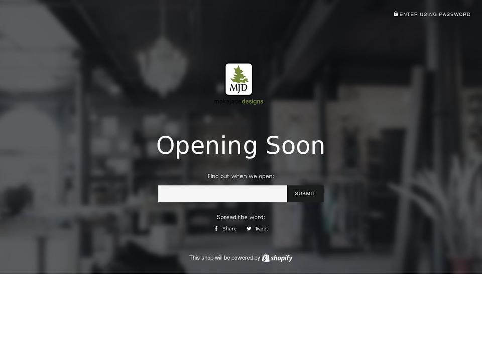 mokajadewoodstudio.com shopify website screenshot