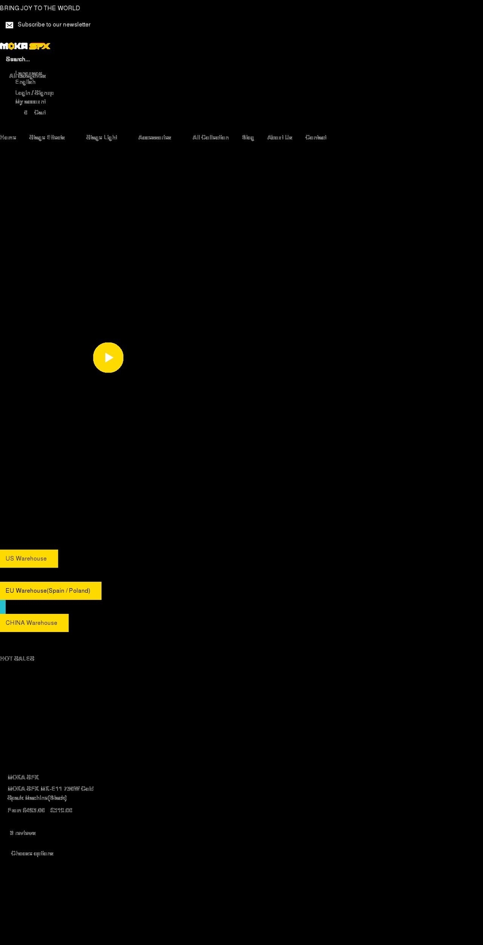 mokalighting.com shopify website screenshot