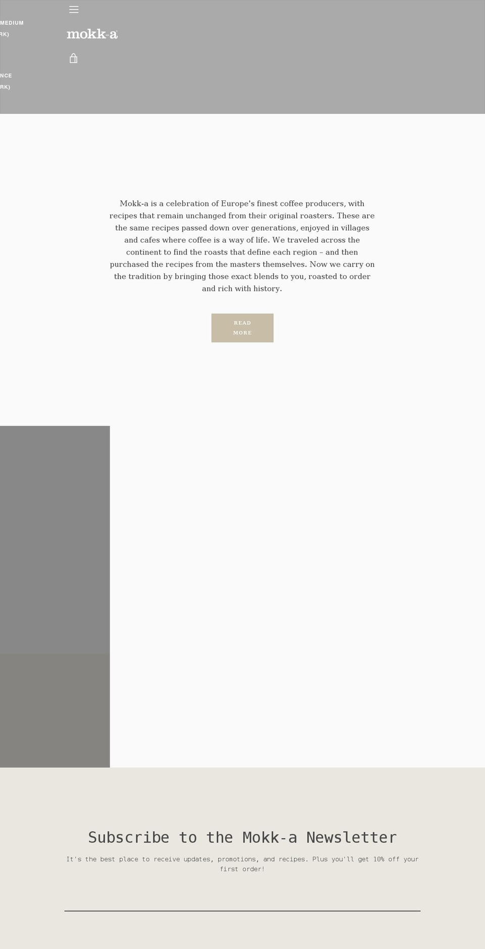 mokk-a.com shopify website screenshot