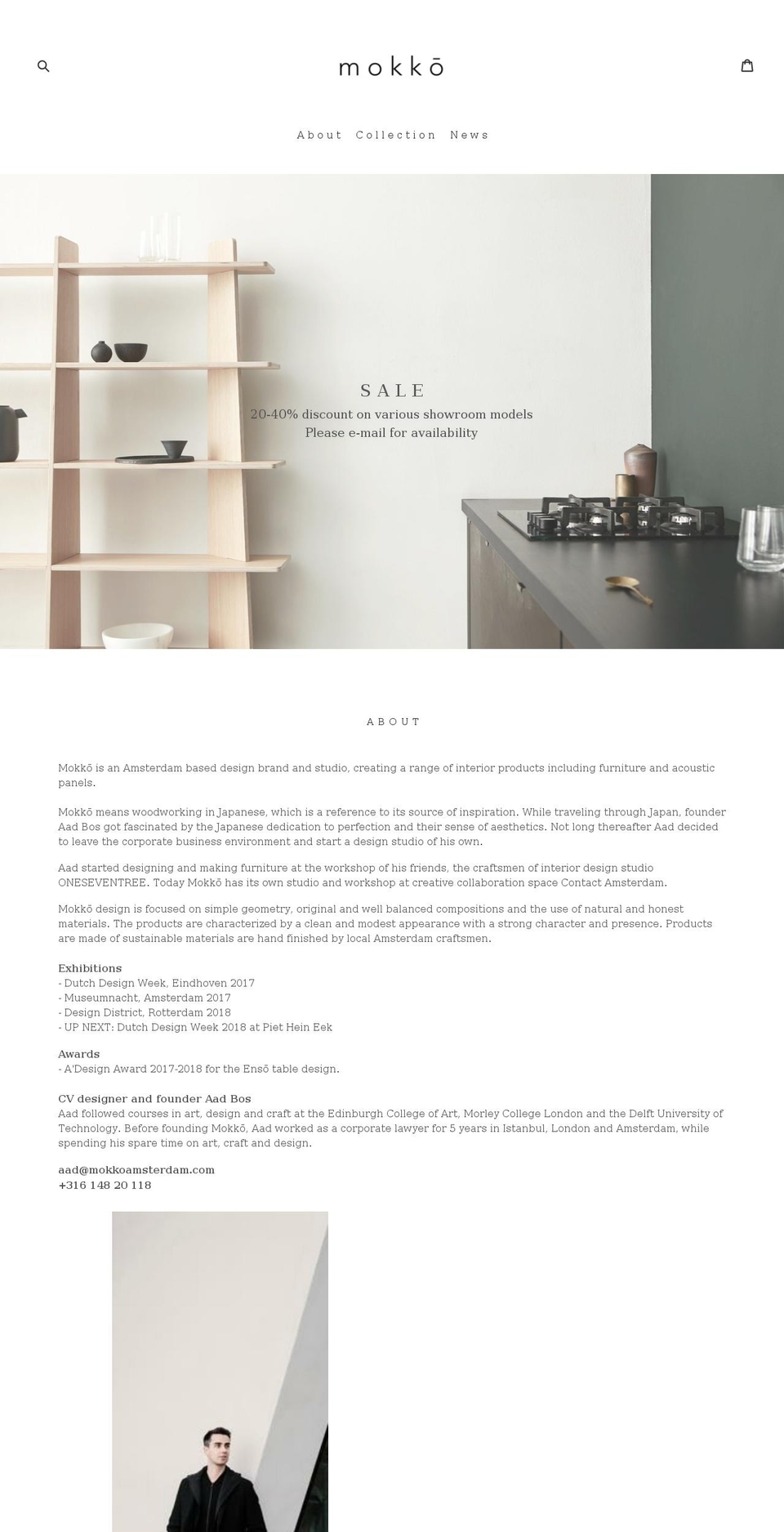 mokkoamsterdam.com shopify website screenshot