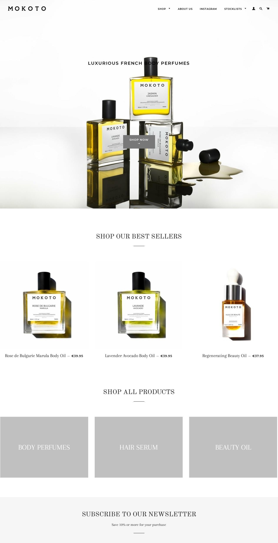 mokotoparis.com — Shopify storefront screenshot