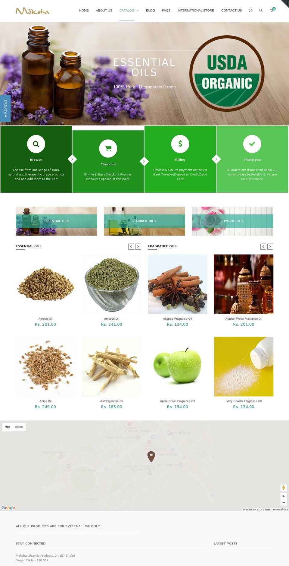 moksha-oils.myshopify.com shopify website screenshot