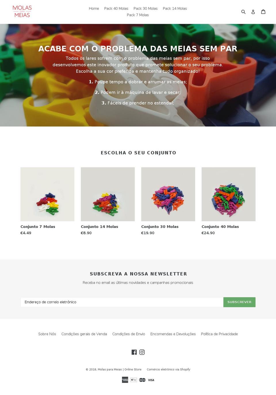 molasparameias.pt shopify website screenshot