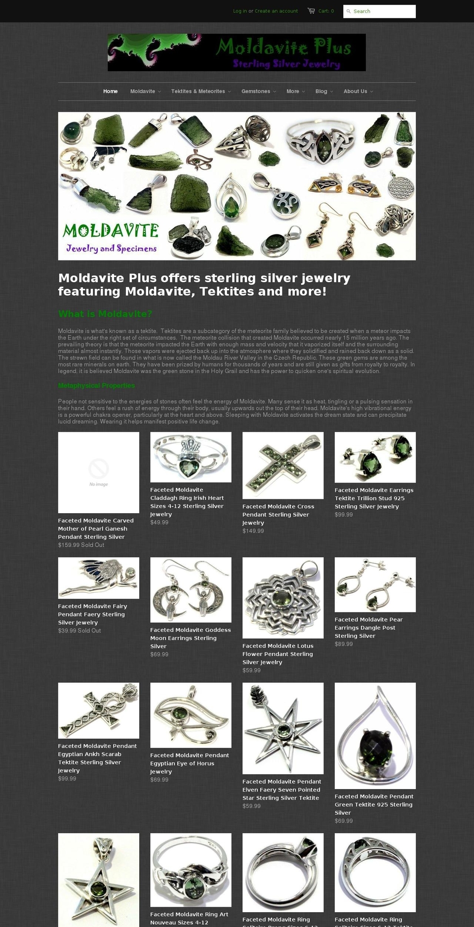 moldaviteplus.com shopify website screenshot