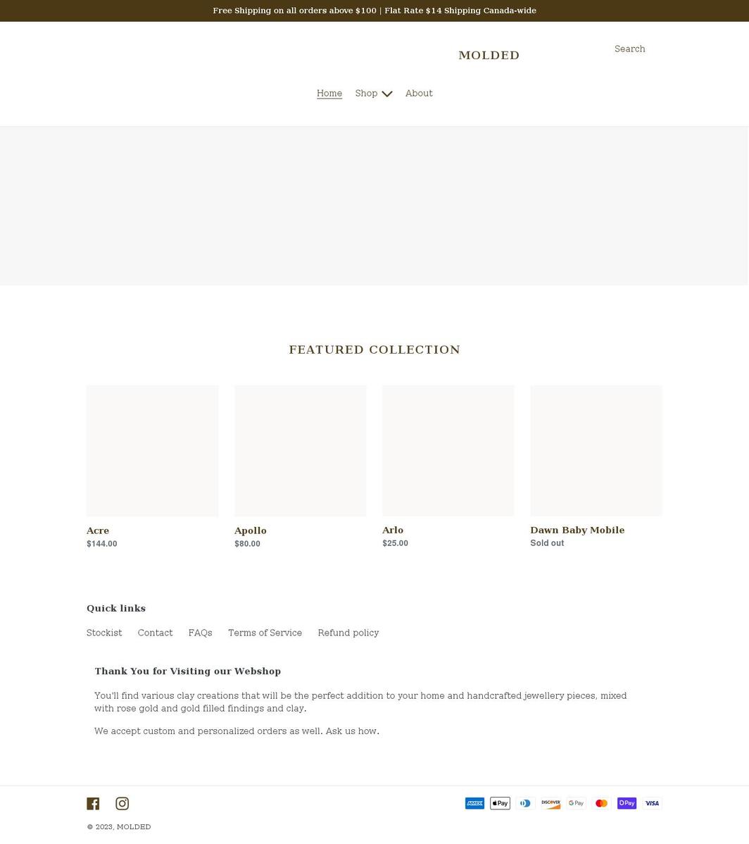 molded.shop shopify website screenshot