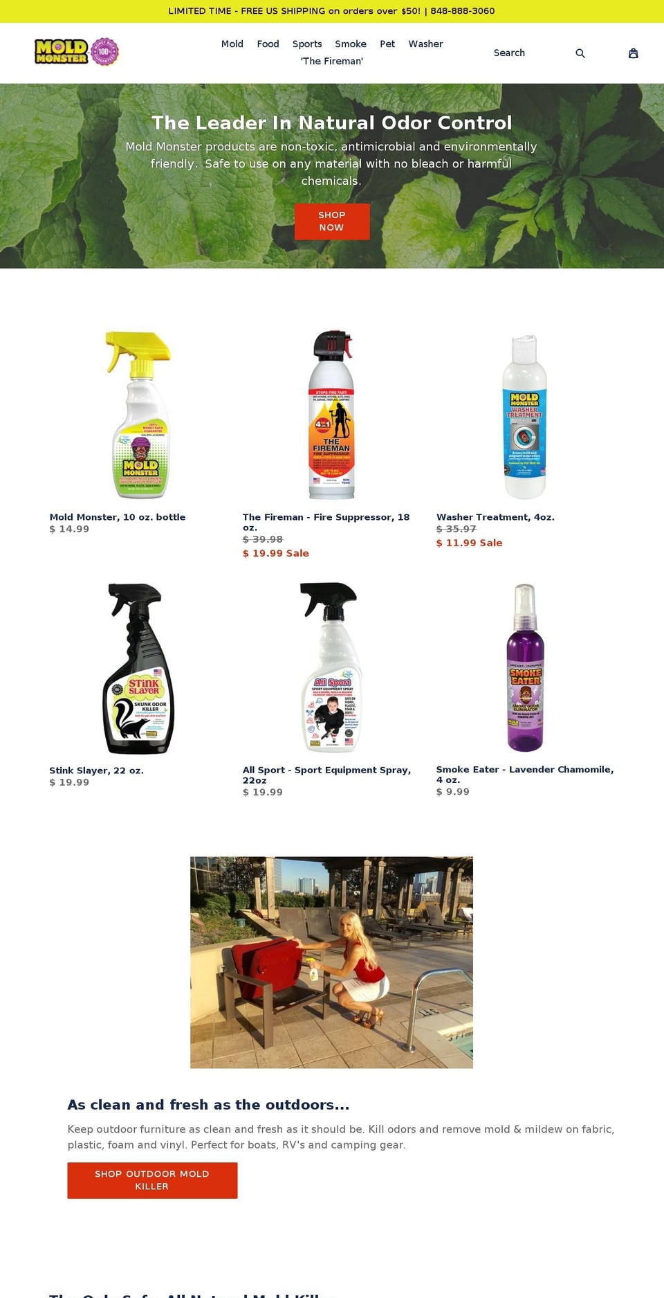 moldmonsterproducts.com shopify website screenshot