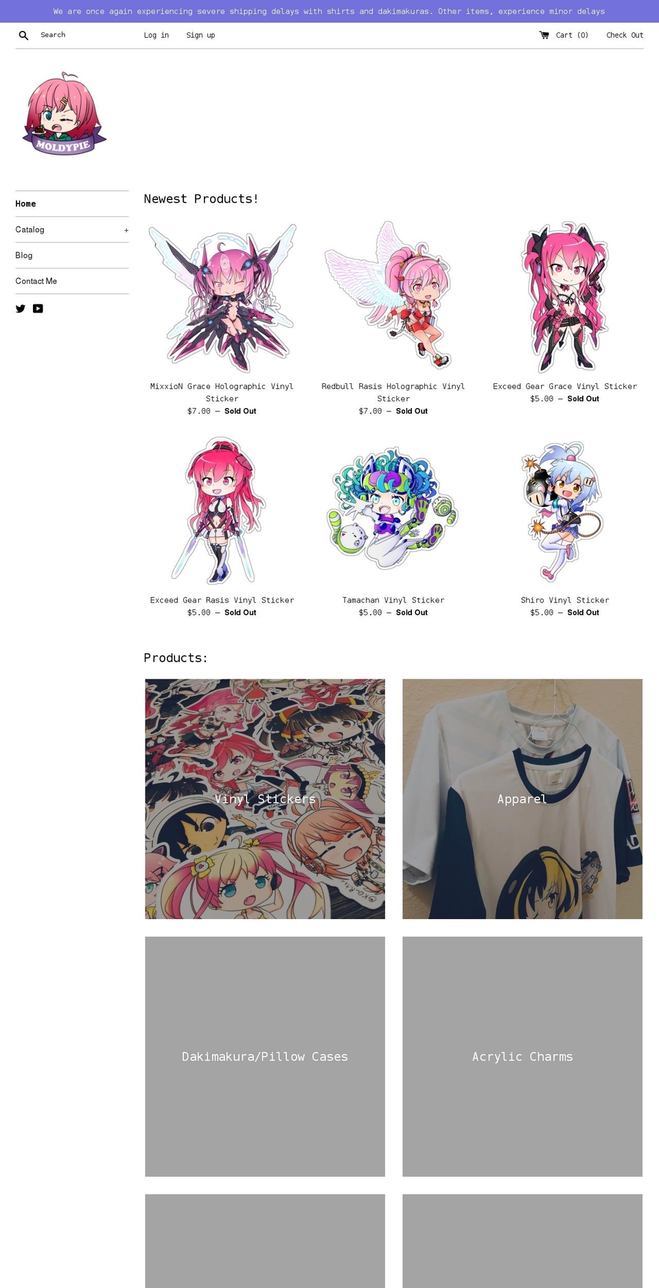moldypie.com shopify website screenshot