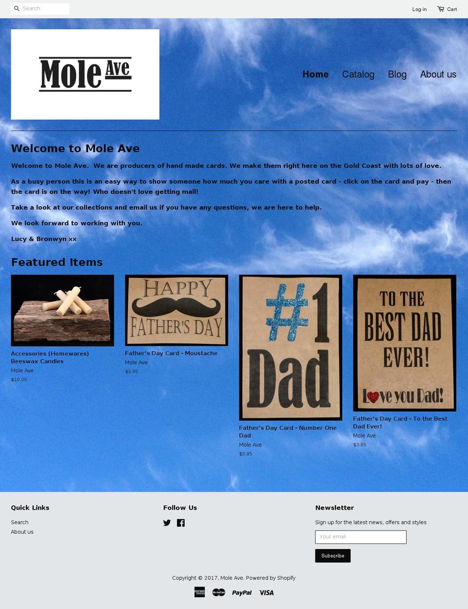 moleave.com shopify website screenshot