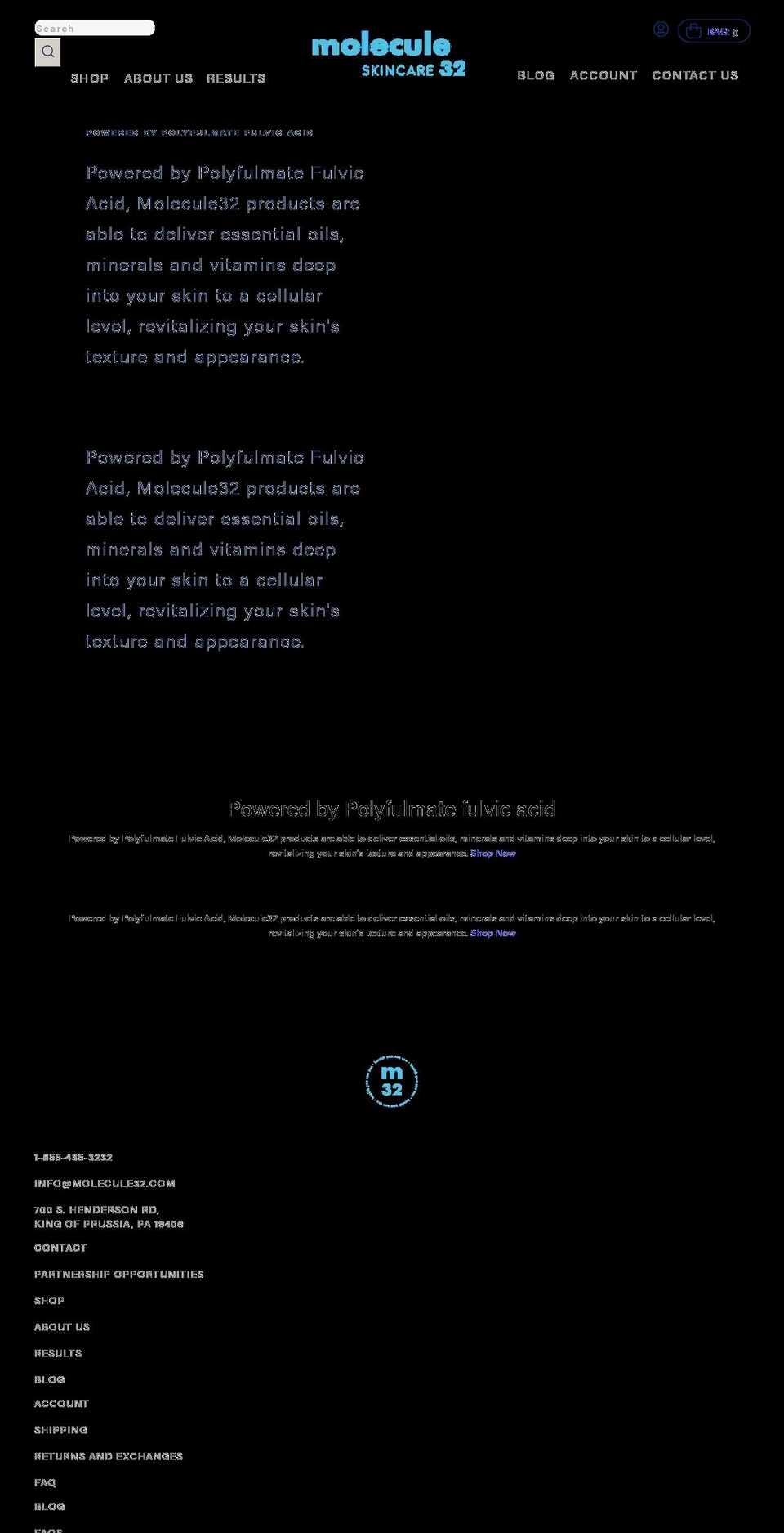 molecule32.com shopify website screenshot