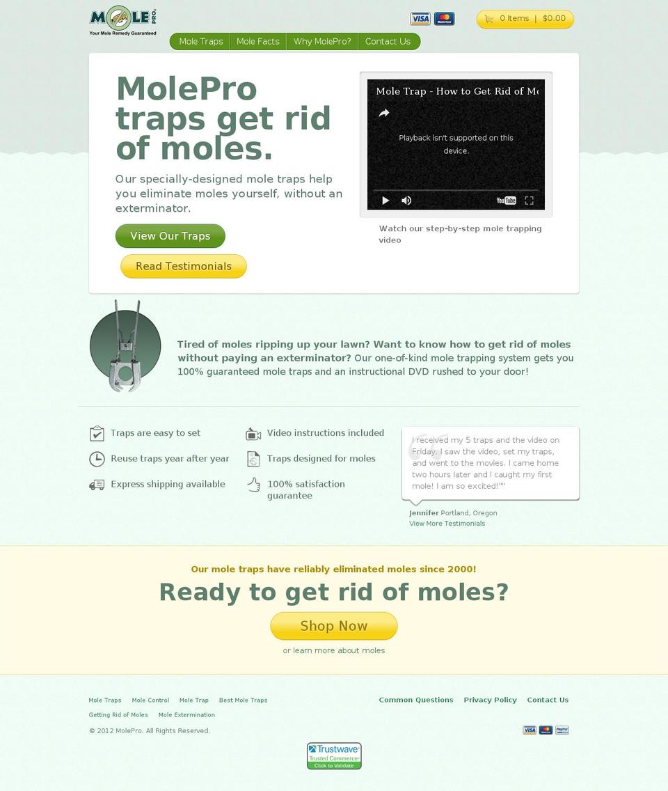 molepro.com shopify website screenshot