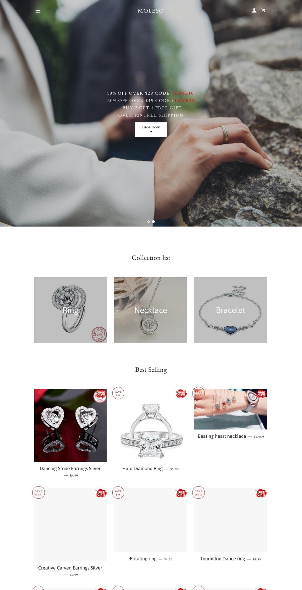 moleso.com — Shopify storefront screenshot