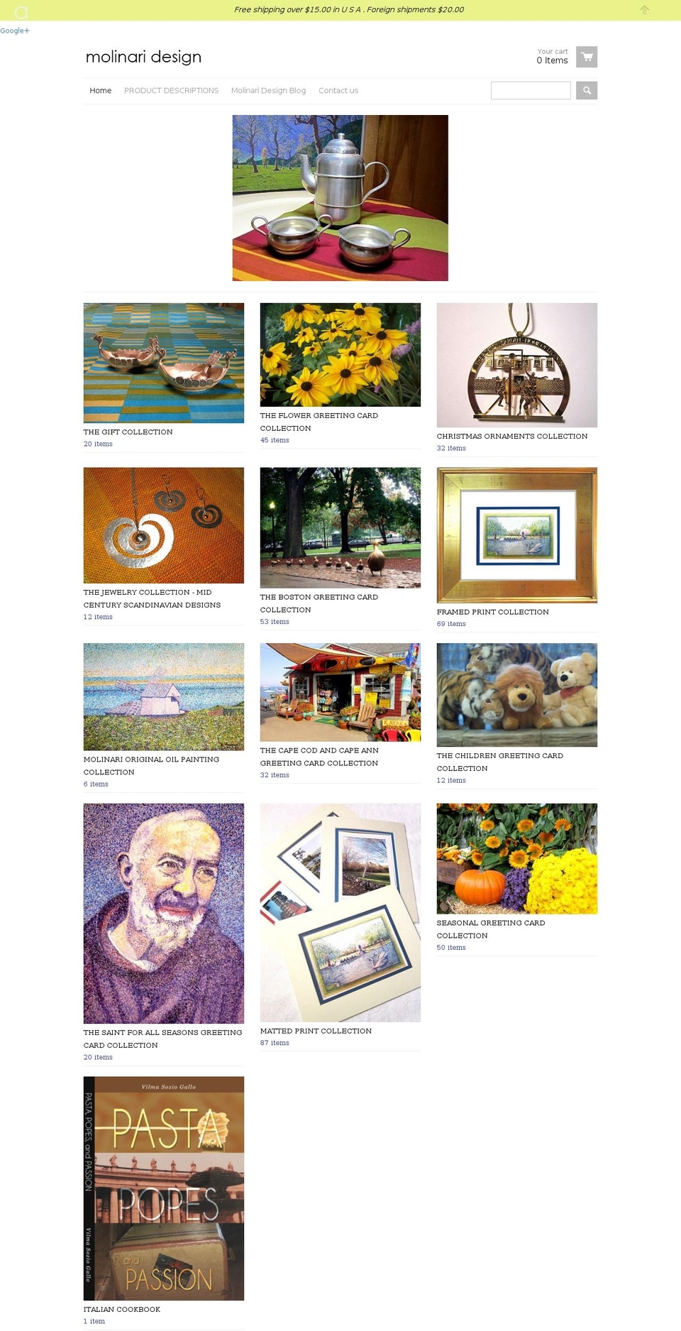 molinaridesign.net shopify website screenshot