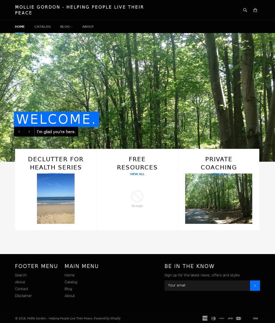 molliegordon.com — Shopify storefront screenshot