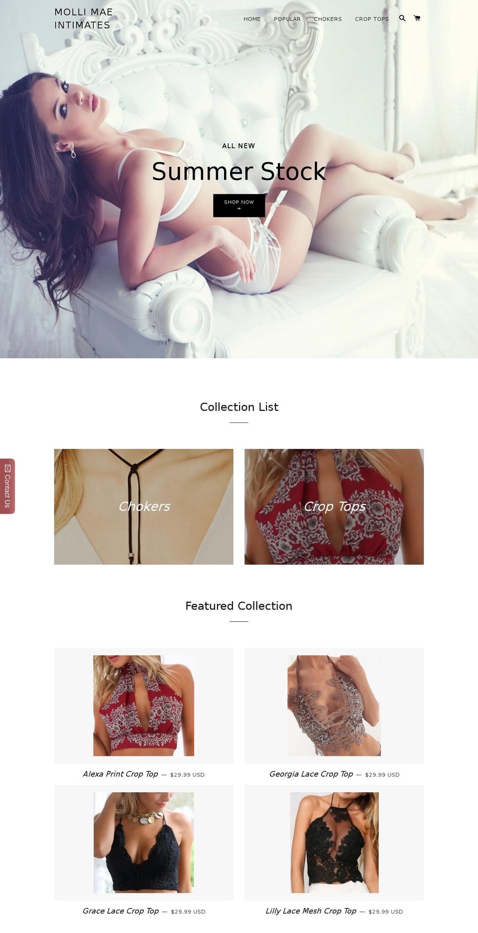 mollimae.com shopify website screenshot